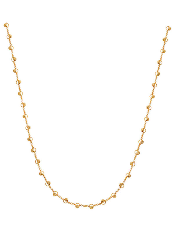 TOMEI Beads Long Necklace, Yellow Gold 916