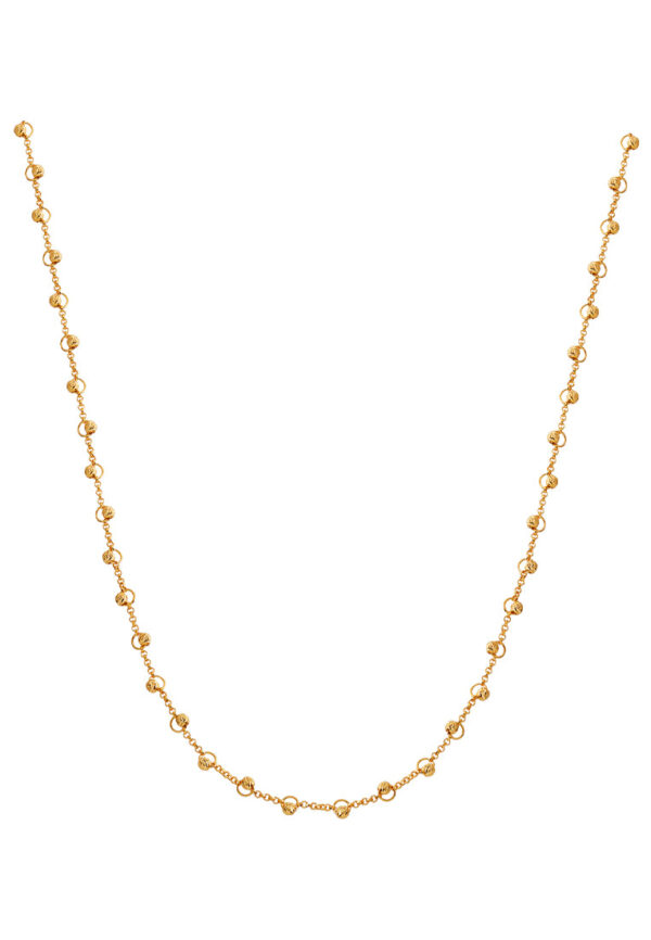 TOMEI Beads Long Necklace, Yellow Gold 916