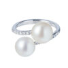 TOMEI Pearl Ring, White Gold 585