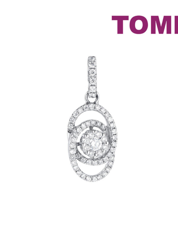 TOMEI Diamond Pendant, White Gold 750