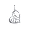 TOMEI Heart Pendant, White Gold 375