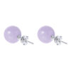 TOMEI Classic Round Jade Earrings, White Gold 750