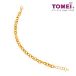 TOMEI Link Chain Bracelet , Yellow Gold 916 (BB2630-1C) (11.16g)