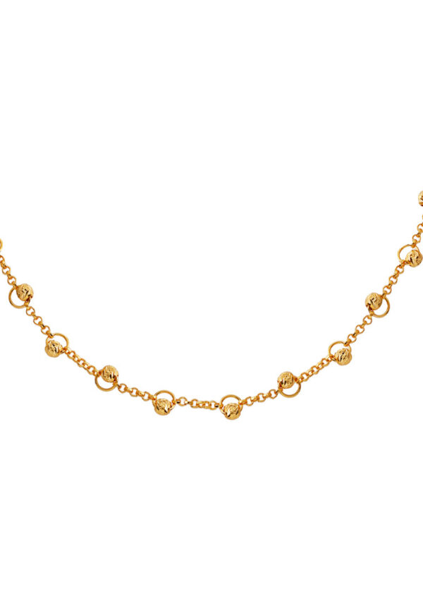 TOMEI Beads Long Necklace, Yellow Gold 916
