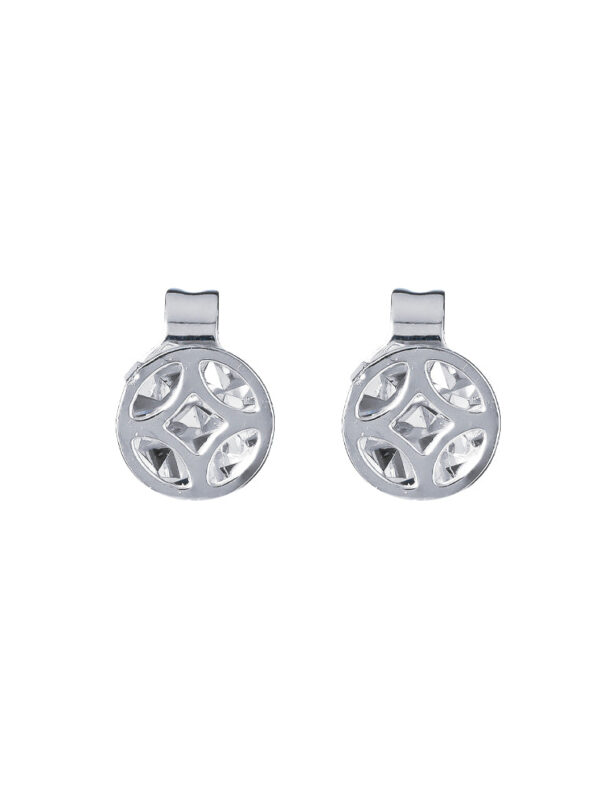 TOMEI Mini Lucky Coin Earrings, White Gold 750