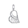 TOMEI Heart Pendant, White Gold 375