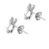 TOMEI Cutie Rabbit Earrings, White Gold 750