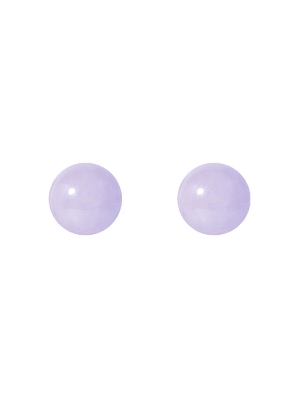 TOMEI Classic Round Jade Earrings, White Gold 750