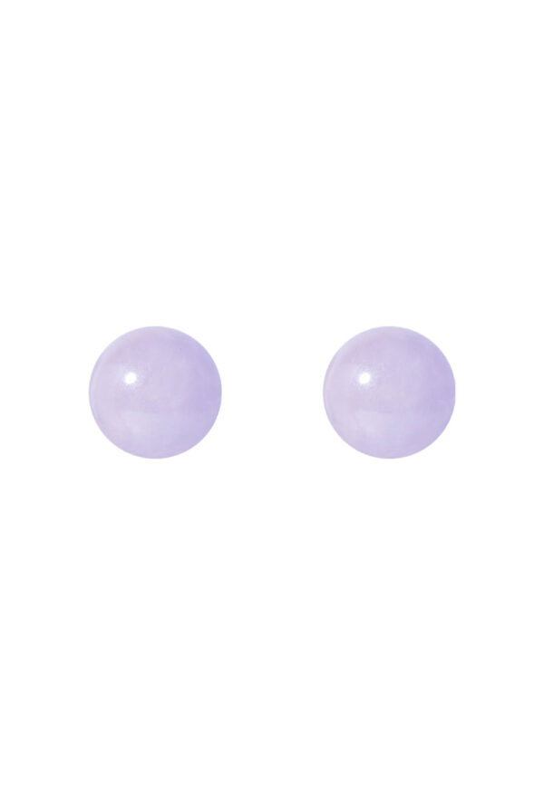 TOMEI Classic Round Jade Earrings, White Gold 750