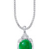 TOMEI Jade Pendant, White Gold 750