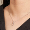 TOMEI Diamond Pendant Set, White Gold 585