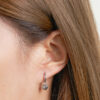 TOMEI Little Sweet Heart Loop Earrings, White Gold 585