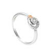 TOMEI Little Star Collection Diamond Ring, White+Rose Gold 375