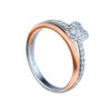 TOMEI Diamond Ring, White+Rose 585