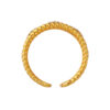 TOMEI Link Chain in Twisted Parallel Ring, Yellow Gold 916 (AS-YG0851R-2C)