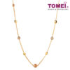 TOMEI Lusso Italia Trio-Tone Long Necklace, Yellow Gold 916