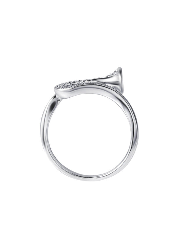 TOMEI Musical Instrument Diamond Ring, White Gold 375