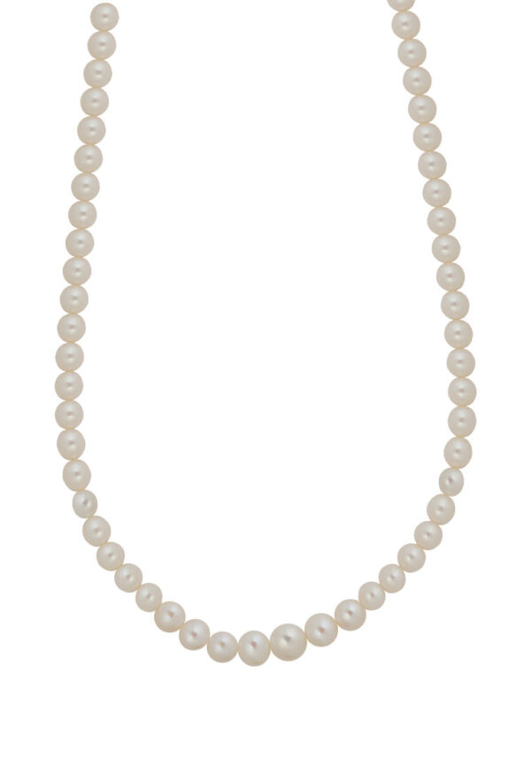 TOMEI Pearlfect Love Single Strand Necklace I White