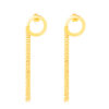 TOMEI Dangling Round Earrings, Yelow Gold 916