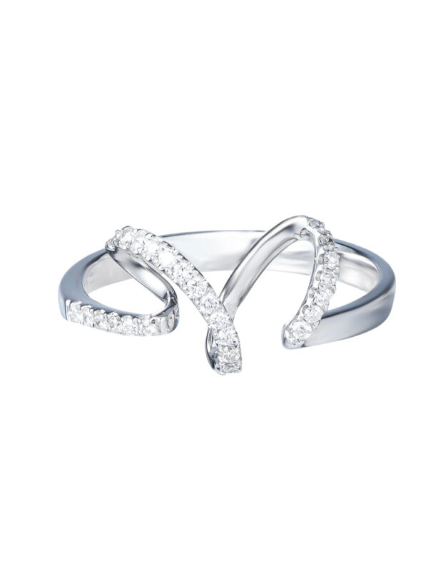 TOMEI Diamond Ring, White Gold 375