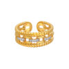 TOMEI Link Chain in Twisted Parallel Ring, Yellow Gold 916 (AS-YG0851R-2C)