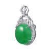 TOMEI Jade Pendant, White Gold 750