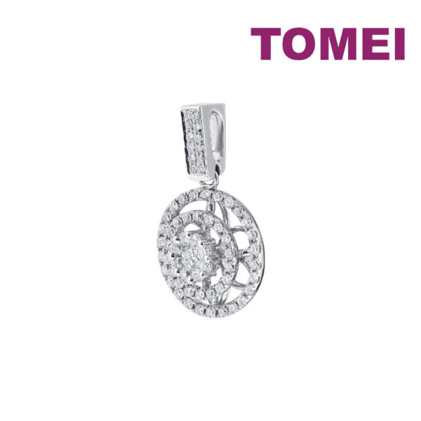 TOMEI Diamond Pendant, White Gold 750