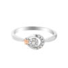 TOMEI Little Star Collection Diamond Ring, White+Rose Gold 375