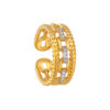 TOMEI Link Chain in Twisted Parallel Ring, Yellow Gold 916 (AS-YG0851R-2C)