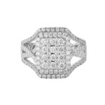 TOMEI Glamorous Diamond Ring, White Gold 750 (R4653)