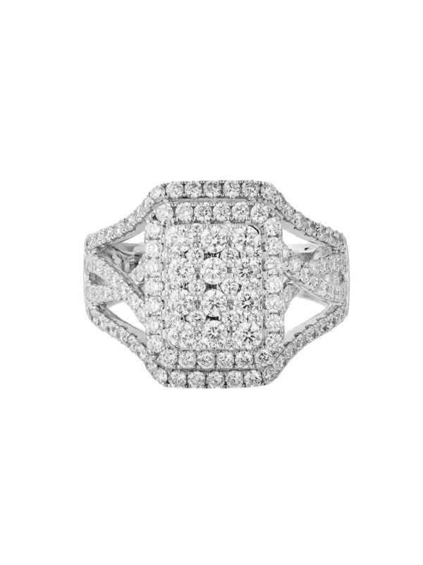 TOMEI Glamorous Diamond Ring, White Gold 750 (R4653)