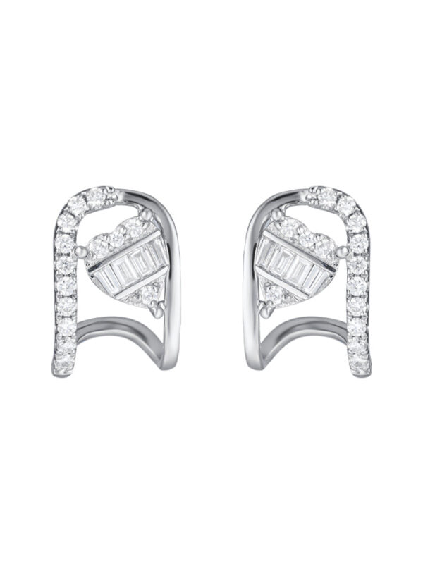 TOMEI Loving U Diamond Earrings, White Gold 585