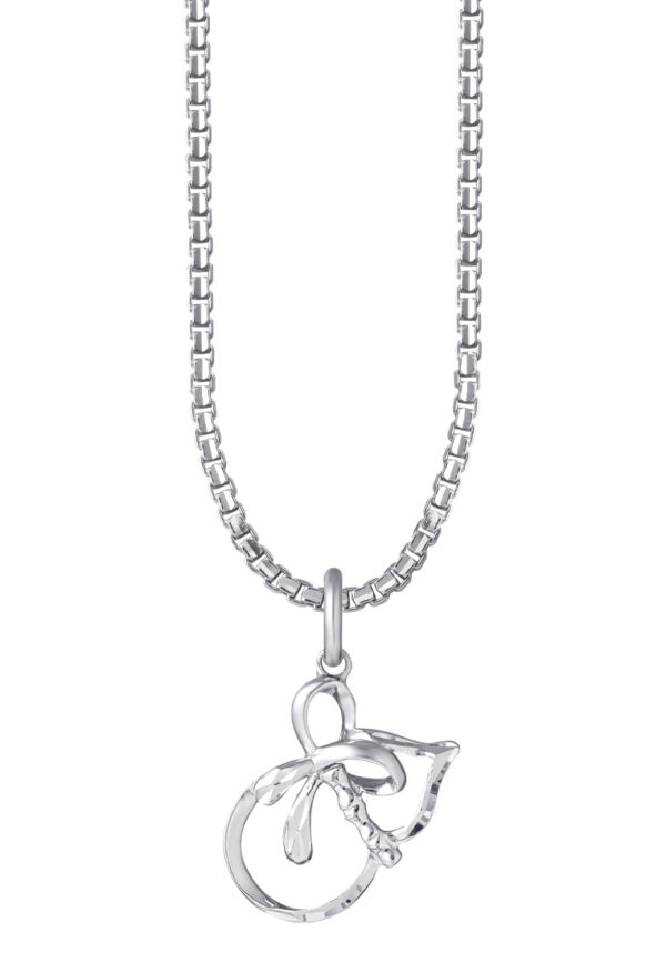 TOMEI Gourd Pendant, White Gold 375