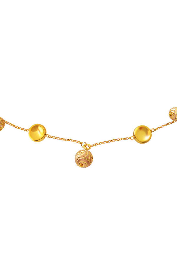 TOMEI Lusso Italia Ball Charm Bracelet, Yellow Gold 916