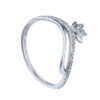 TOMEI Petal Flower Diamond Ring, White Gold 375