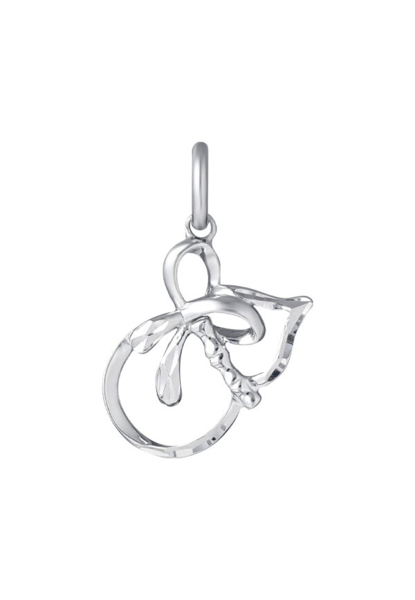 TOMEI Gourd Pendant, White Gold 375