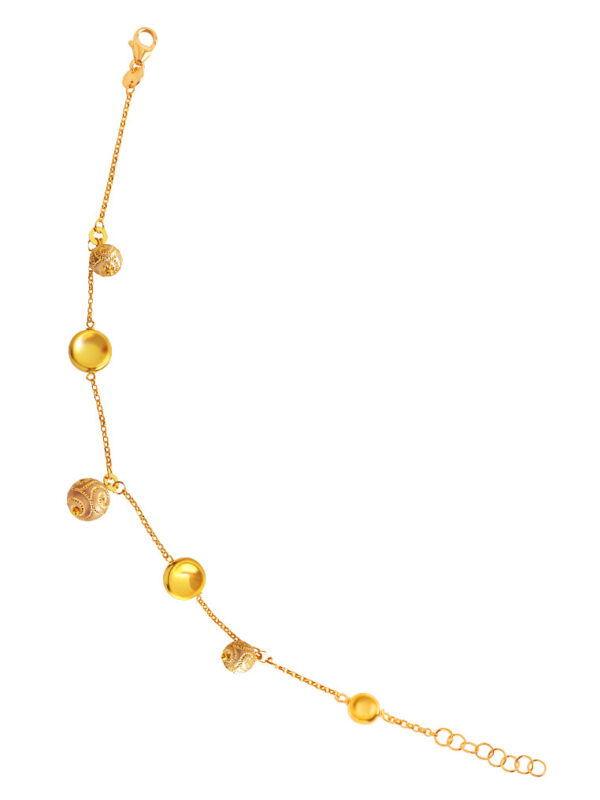 TOMEI Lusso Italia Ball Charm Bracelet, Yellow Gold 916