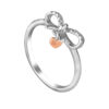 TOMEI Glowing Heart Diamond Ring, White+Rose Gold 585 (R4939WR)