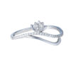 TOMEI Petal Flower Diamond Ring, White Gold 375