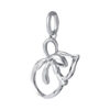 TOMEI Gourd Pendant, White Gold 375