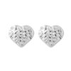 TOMEI Laser Cutting Heart Earrings, White Gold 585