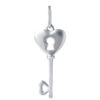 TOMEI Key Pendant, White Gold 375
