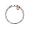 TOMEI Glowing Heart Diamond Ring, White+Rose Gold 585 (R4951WR)
