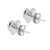TOMEI Laser Cutting Heart Earrings, White Gold 585