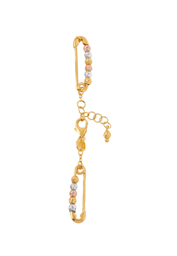 TOMEI Lusso Italia Laser Ball With Pin Bracelet, Yellow Gold 916