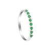 TOMEI Emerald Eternity Ring, White Gold 750
