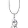 TOMEI Lucky Eight Pendant, White Gold 375