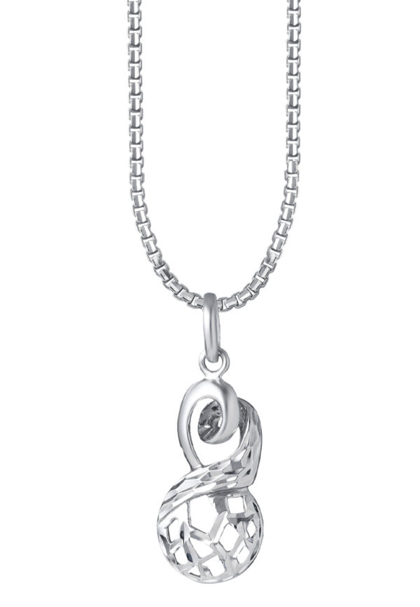 TOMEI Lucky Eight Pendant, White Gold 375