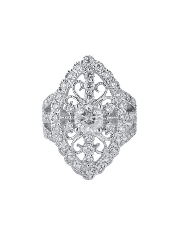 TOMEI Diamond Ring, White Gold 750 (VI0000239)