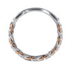 TOMEI Diamond Ring, White+Rose Gold 585